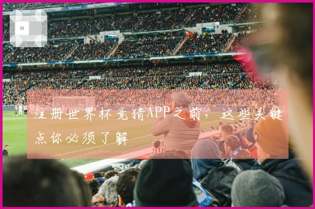 注册世界杯竞猜APP之前，这些关键点你必须了解